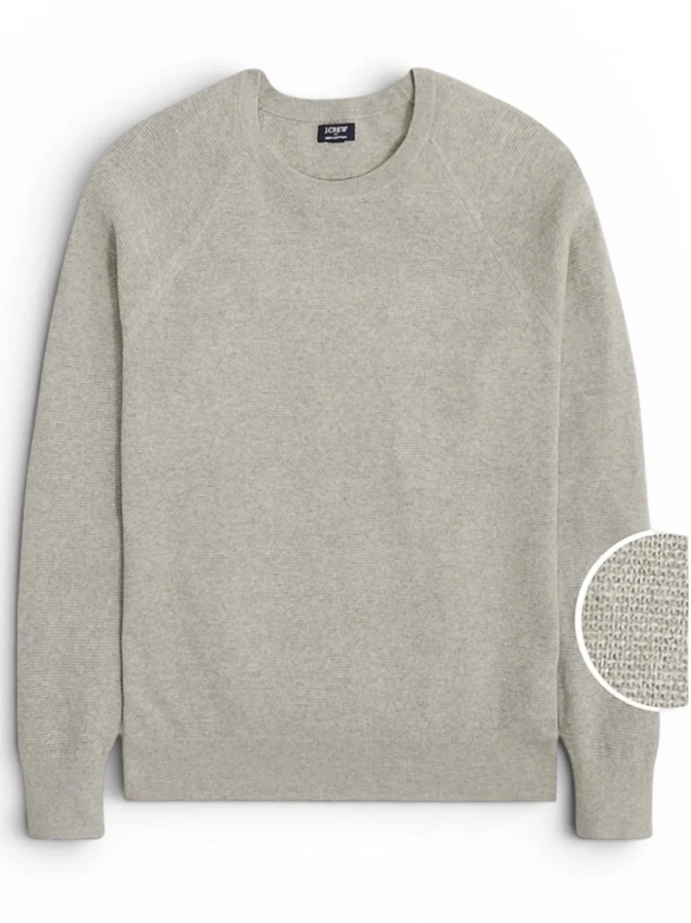 J.Crew Mens Heather Gray Seed Stitch Cotton Crewneck Light Sweater NWT XL